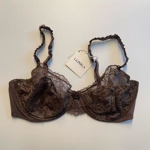 La Perla Chocolate Lace Bra 36E